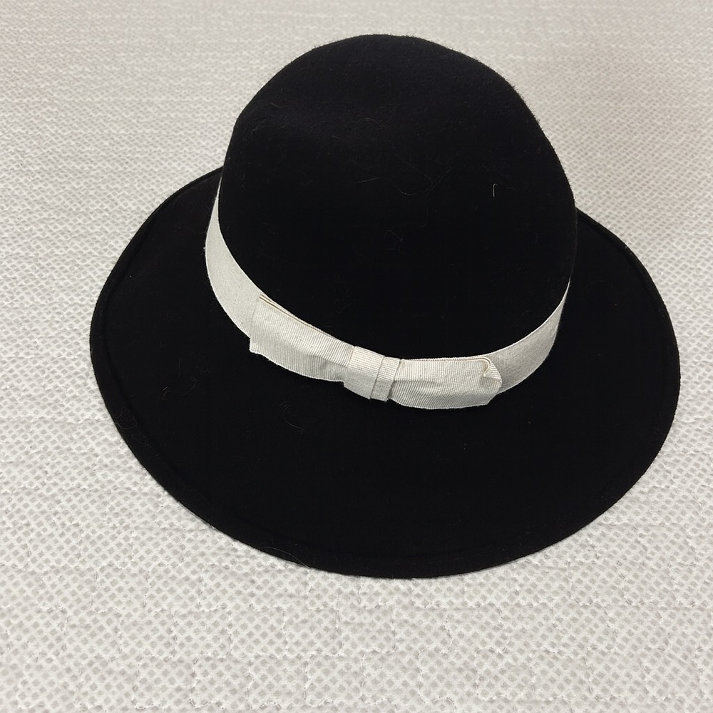 GALLIANO SORBATTI black Italian Wool Fedora Hat